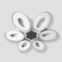 потолочная светодиодная люстра ambrella light orbital granule fg1022/6+1 wh 144w+80w d1000 в Сочи