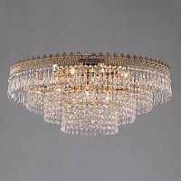 потолочная люстра eurosvet diadema 10078/10 золото/прозрачный хрусталь strotskis в Сочи