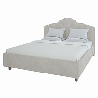 кровать двуспальная 180х200 светло-бежевая с фигурным изголовьем palace в Сочи