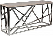 консоль geometric 180x50x90 металл, светло-коричневая столешица в Сочи