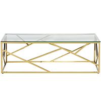 стол журнальный h-bridge gold 120*60*40см золотой в Сочи
