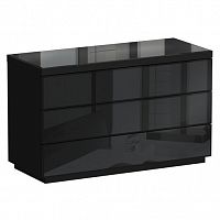комод kristal 3 ящика черный глянец в Сочи