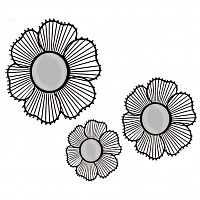 зеркальное панно декоративное цветы 3 штуки bouquet в Сочи