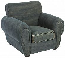 кресло san francisco denim armchair серое в Сочи