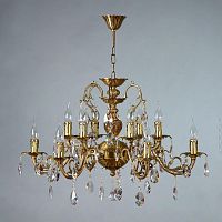 подвесная люстра ambiente alicante 8888/6+6 ab tear drop бронза в Сочи