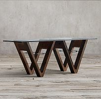 стол wood and glass 213 коричневый в Сочи