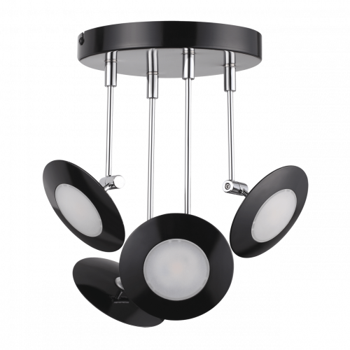 потолочная светодиодная люстра odeon light uliss 3811/28cl черная в Сочи