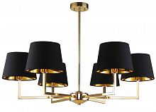 подвесная люстра crystal lux conte sp6 черная в Сочи