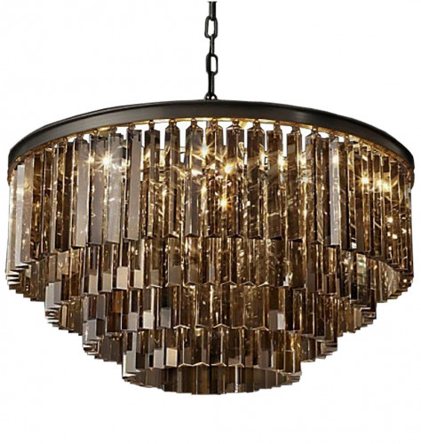 люстра odeon 4 rings smoke черное основание, дымчатое стекло в Сочи