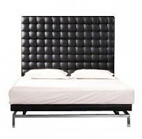 кровать двуспальная 180х200 коричневая из экокожи konigreich dark brown в Сочи