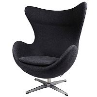 кресло egg chair черное в Сочи
