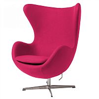 кресло egg chairа шерсть малиновое в Сочи