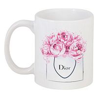 кружка с рисунком dior peonies в Сочи