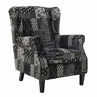 кресло black patcwork серое в Сочи