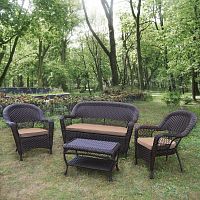 плетеный диван с креслами и столиком для отдыха на 4 персоны jilos в Сочи