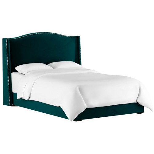 кровать двуспальная 180х200 синяя cole wingback peacock в Сочи