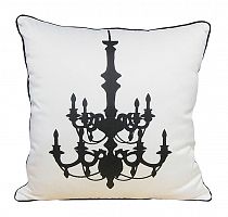 подушка с рисунком канделябра chandelier white в Сочи