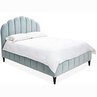 кровать двуспальная 180x200 голубая sutton scalloped в Сочи