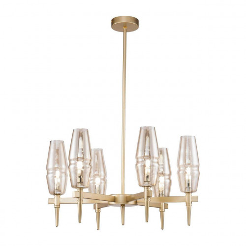 подвесная люстра maytoni lita h002pl-06g янтарная в Сочи
