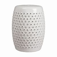 керамический столик-табурет cutwork garden stool белый в Сочи