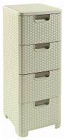 комод c 4 отделениями rattan style кремовый в Сочи