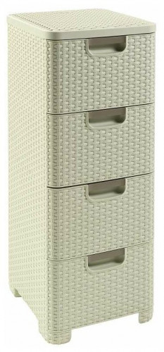 комод c 4 отделениями rattan style кремовый в Сочи