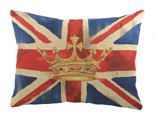 большая подушка с британским флагом crown blue в Сочи