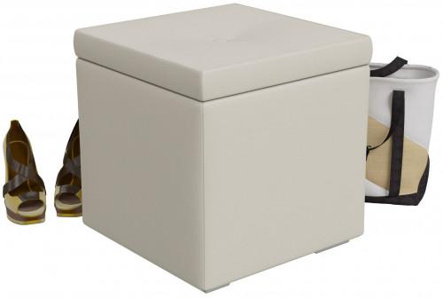 банкетка 6-5114 куба, бежевая искусственная кожа в Сочи