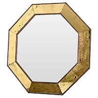 зеркало золотое восьмиугольное в состаренной раме king gold old в Сочи