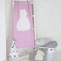 плед зайка 60*90 св.астра+белый в Сочи