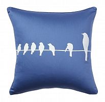 подушка с птичками birdies on a wire diamond-blue в Сочи