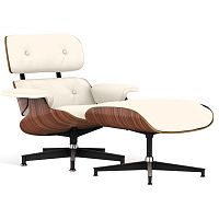 кресло lounge chair & ottoman кремовое в Сочи