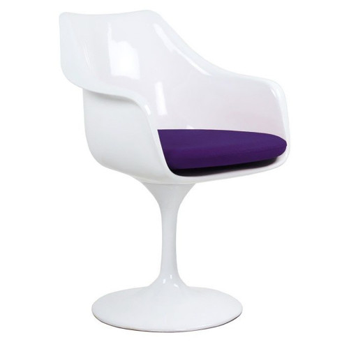 кресло tulip armchair бело-фиолетовое шерсть в Сочи